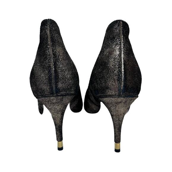 NWOB:‎ LINEA PAOLO Penrose  Stiletto Pumps Bronze Split Suede 10M (S346) - Picture 8 of 11